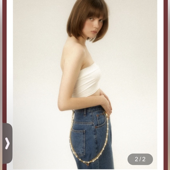 STUGAZI Japan Exclusive Kiana Gold/Pearl Butterfly Necklace or Belt NEW - Picture 2 of 4